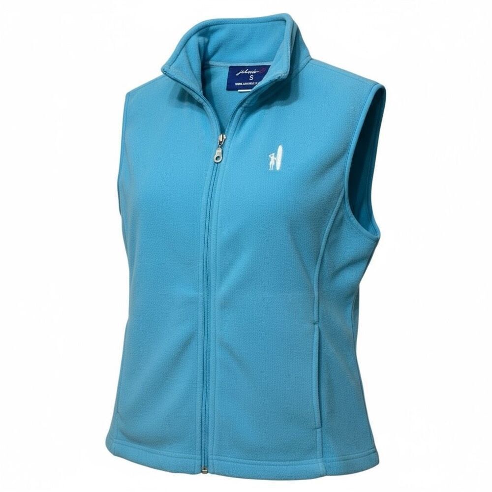 NWOT Johnnie-O Fleece Sky Blue Ski Winter Vest Women's Small